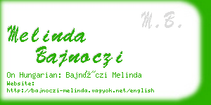 melinda bajnoczi business card